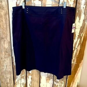 JM Collection Rivet skirt NWT size XXL Navy